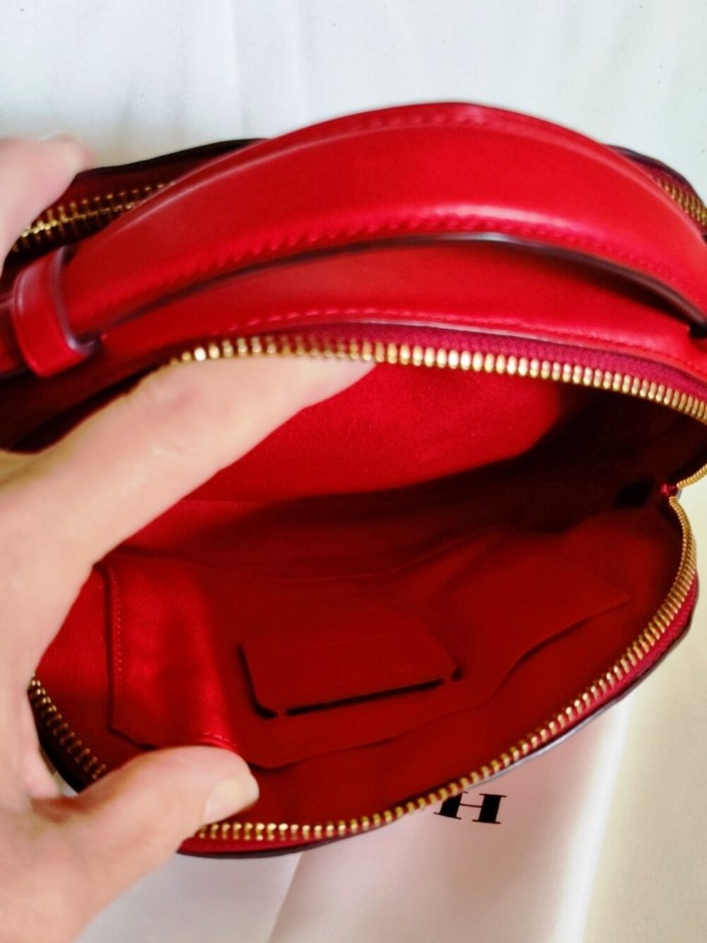 Coach Serena Mini Satchel with Linear Quilted Nappa Leather in Electric Red, EUC - Picture 2 of 12